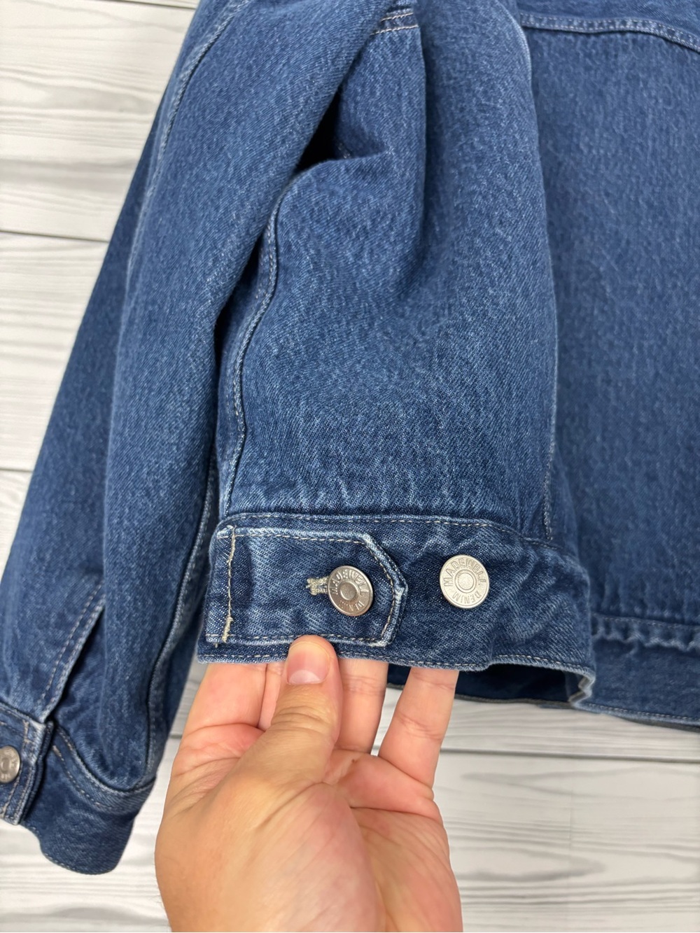Madewell Sherpa lined denim Jean jacket size XL - Picture 9 of 10